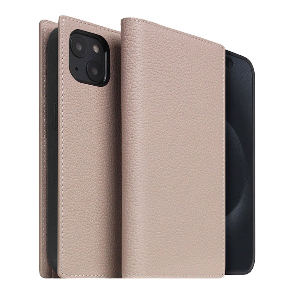 SLG Design puzdro D8 Magsafe Full Grain Leather pre iPhone 15 Plus - Light Cream