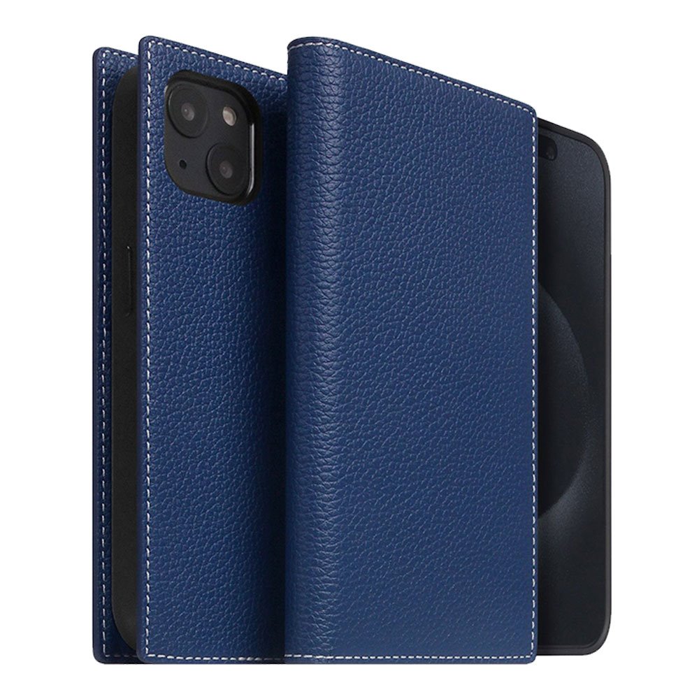 SLG Design puzdro D8 Magsafe Full Grain Leather pre iPhone 15 Plus - Navy Blue