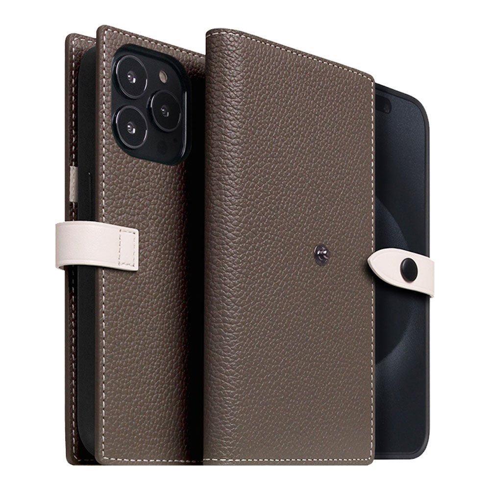 SLG Design puzdro D8 Magsafe Hybrid Full Grain Leather pre iPhone 15 Pro Max - Etoff Cream
