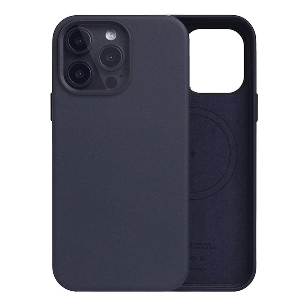 SLG Design kryt D5 Magsafe Calf Skin Leather pre iPhone 15 Pro Max - Indigo