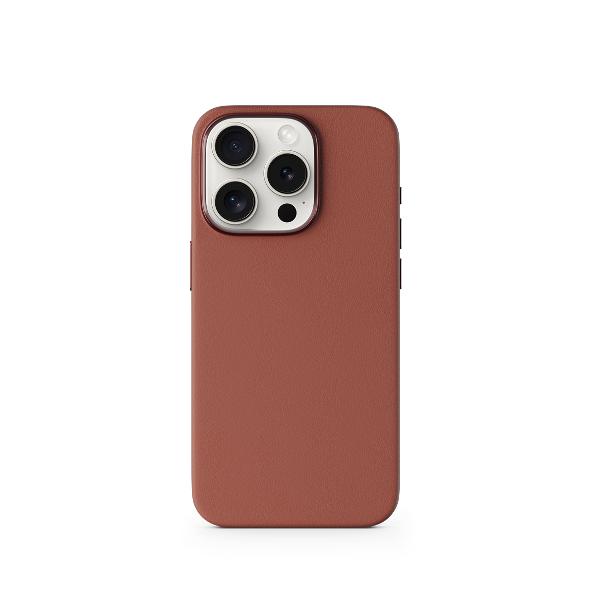Epico Mag+ Leather Case iPhone 15 - hnedá
