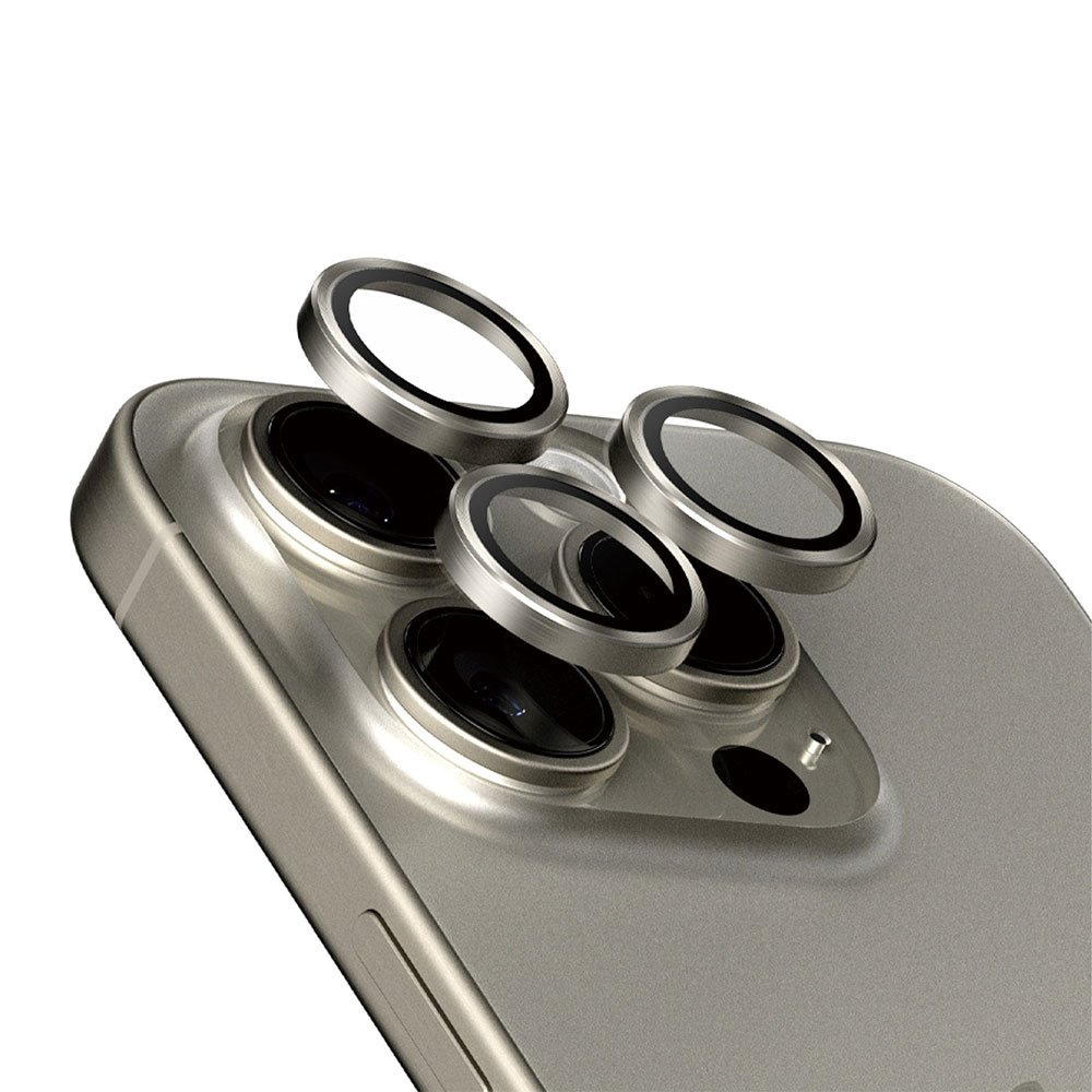 PanzerGlass ochranné sklo Hoops pre iPhone 15 Pro/15 Pro Max - Natural Titanium