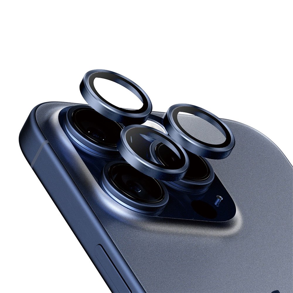 PanzerGlass ochranné sklo Hoops pre iPhone 15 Pro/15 Pro Max - Blue Titanium