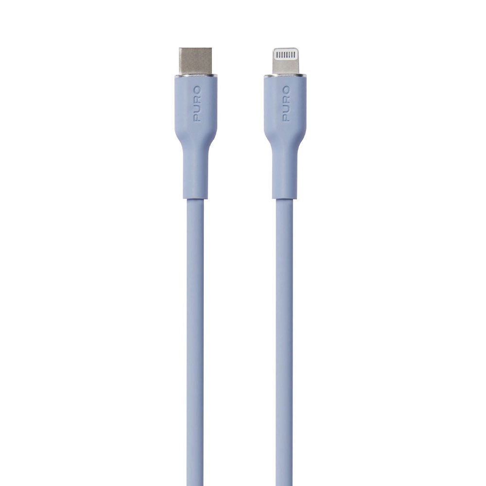 Puro kábel Soft Silicone Cable USB-C to Lightning 1.5m - Light Blue