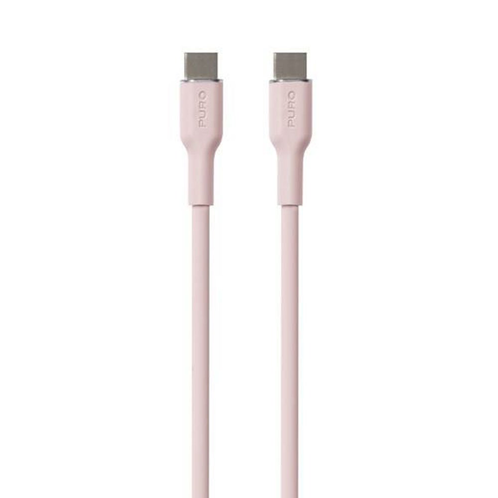 Puro kábel Soft Silicone Cable USB-C to USB-C 1.5m - Rose