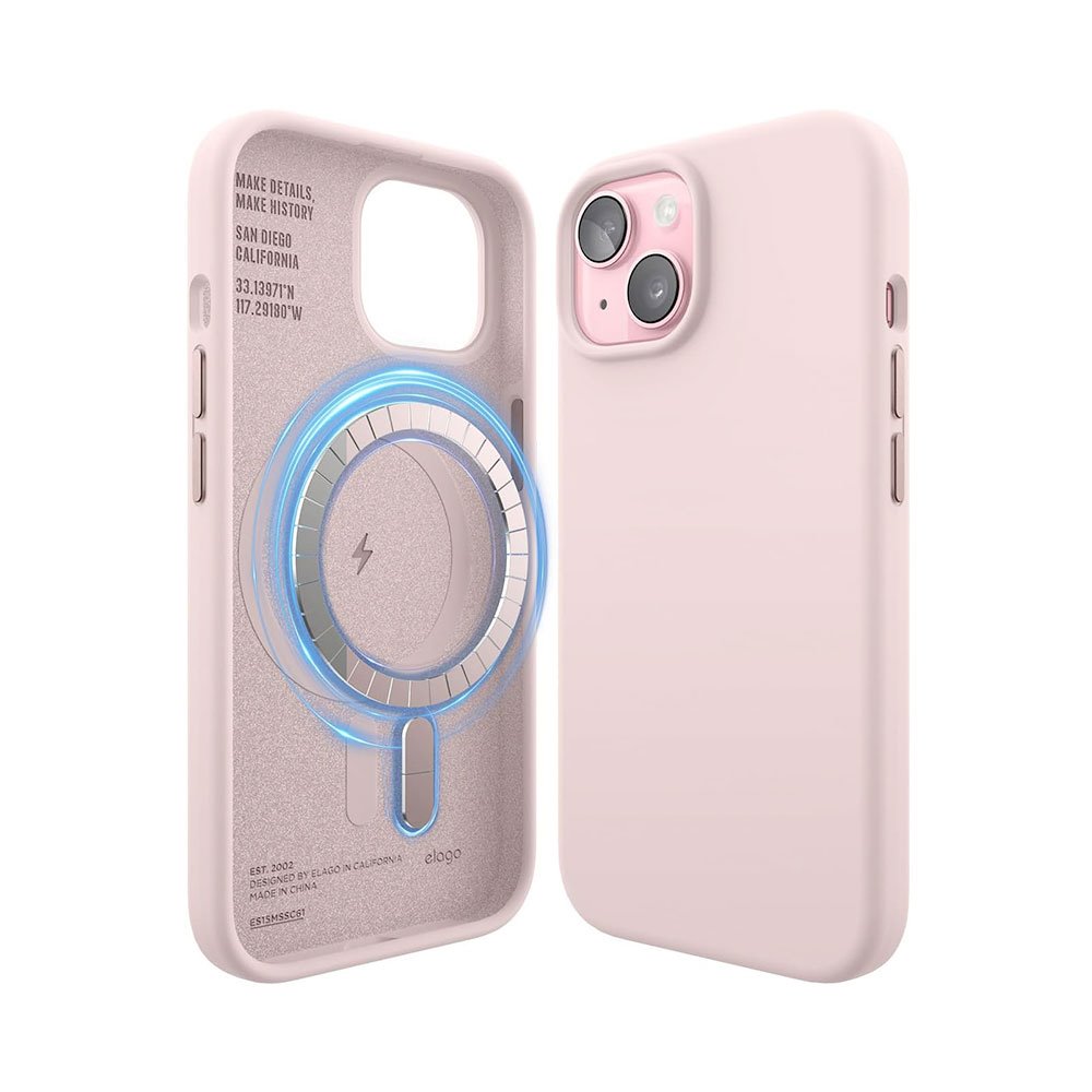 Elago kryt Silicone Case Magsafe pre iPhone 15 - Lovely Pink