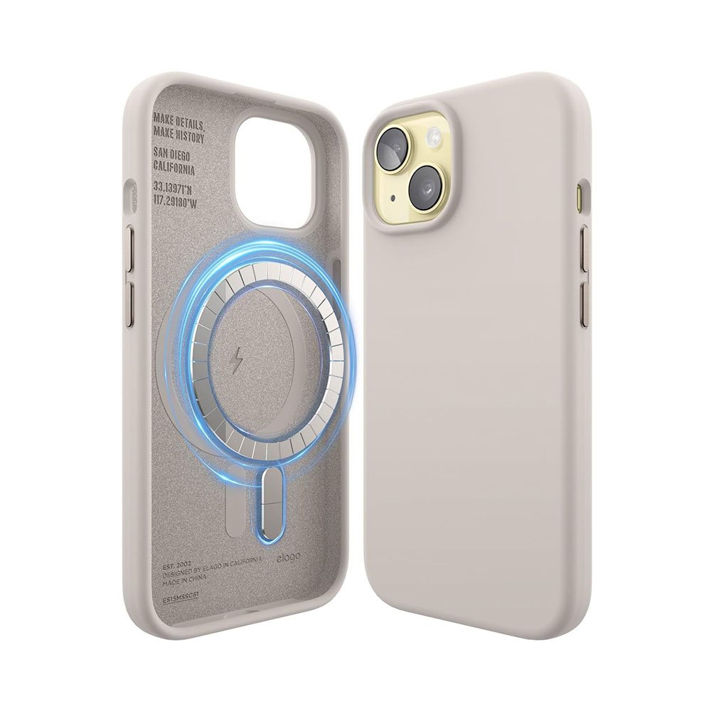 Elago kryt Silicone Case Magsafe pre iPhone 15 - Stone