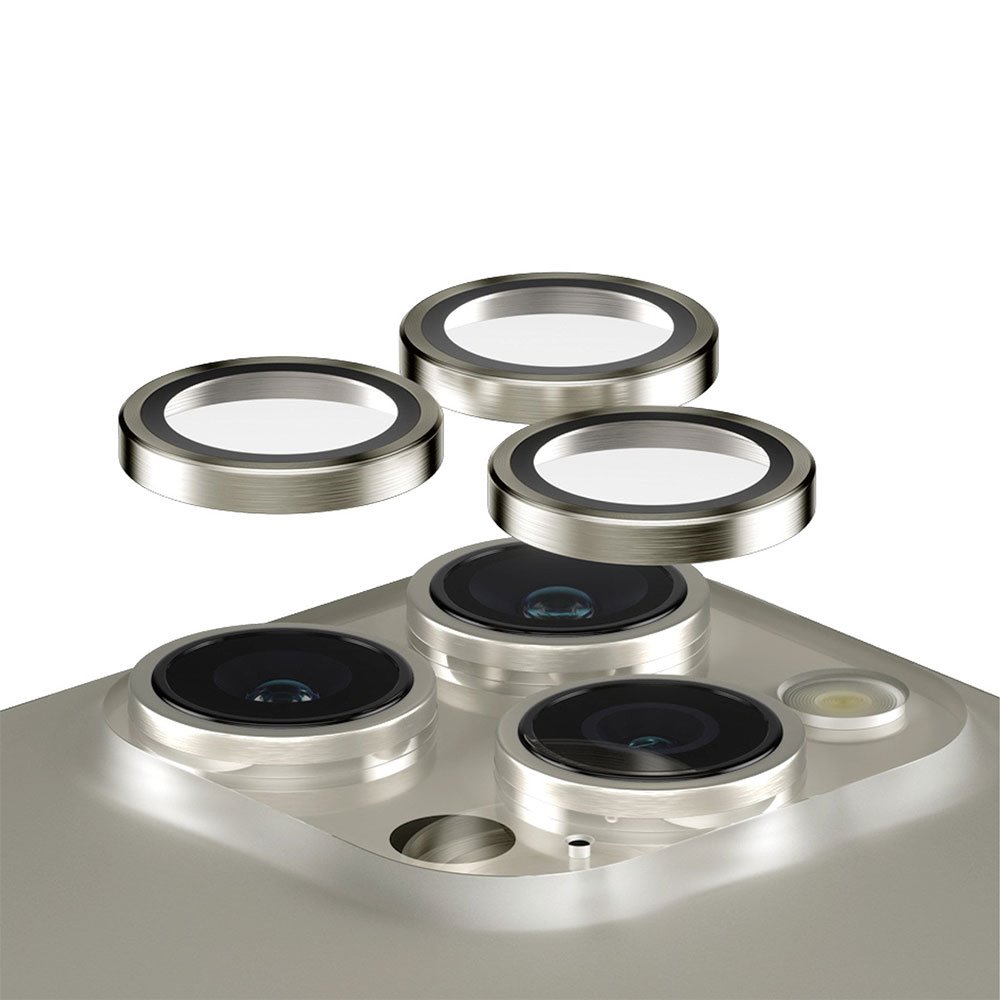 PanzerGlass ochranné sklo Hoops pre iPhone 15 Pro/15 Pro Max - Natural Metal