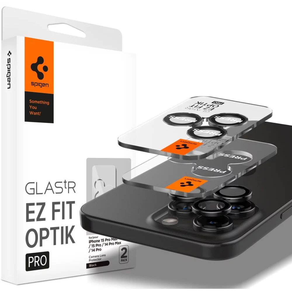 Spigen Optik Pro Lens Protector pre iPhone 15 Pro/15 Pro Max - Crystal Clear