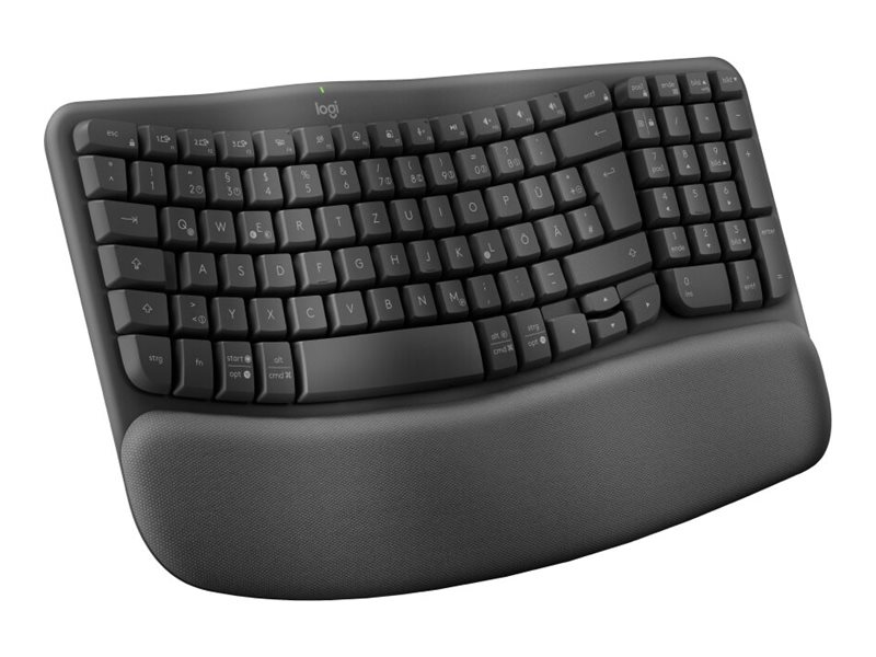 Logitech WAVE - bezdrôtová ergonomická klávesnica - CZ/SK - grafitová