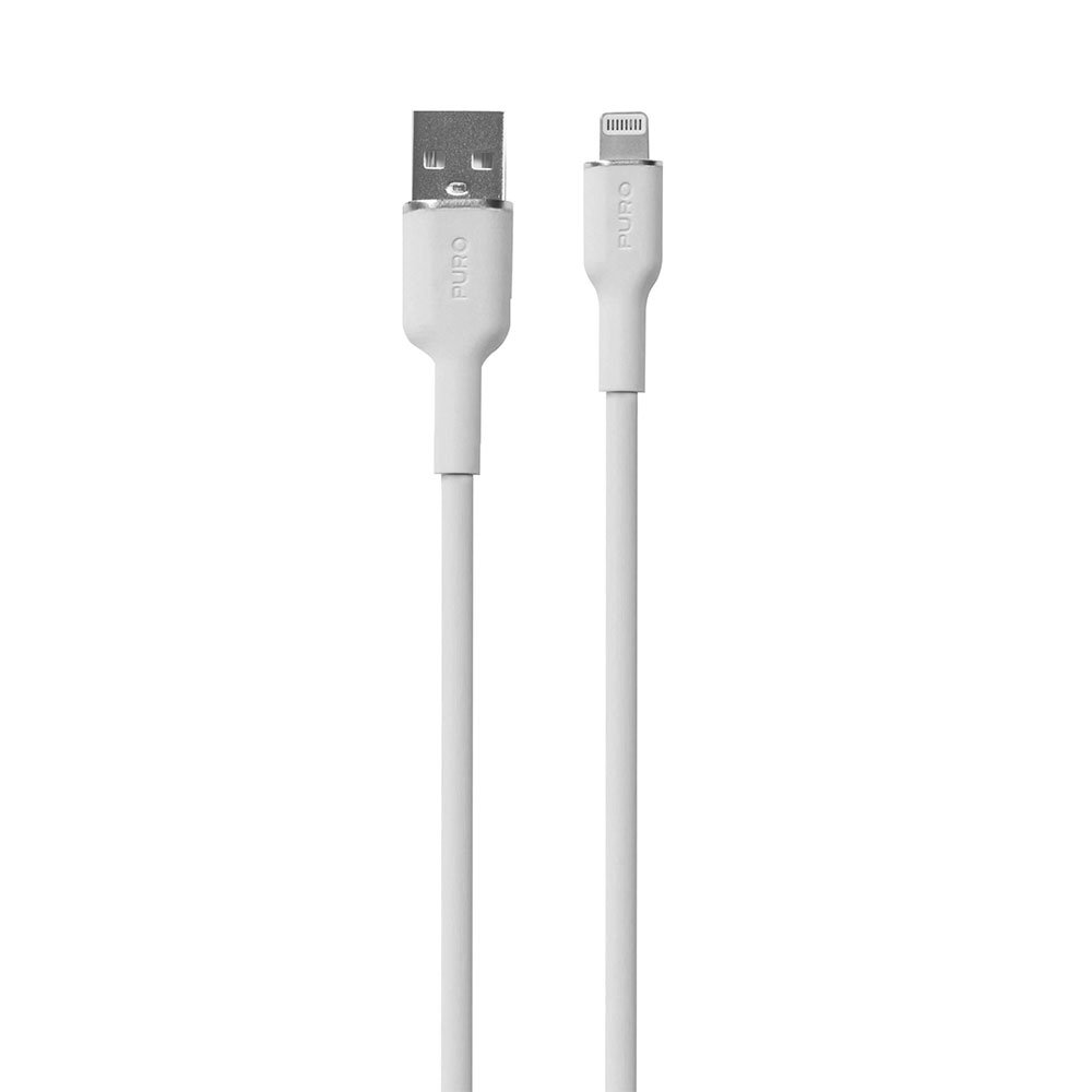 Puro kábel Soft Silicone Cable USB-A to Lightning 1.5m - White