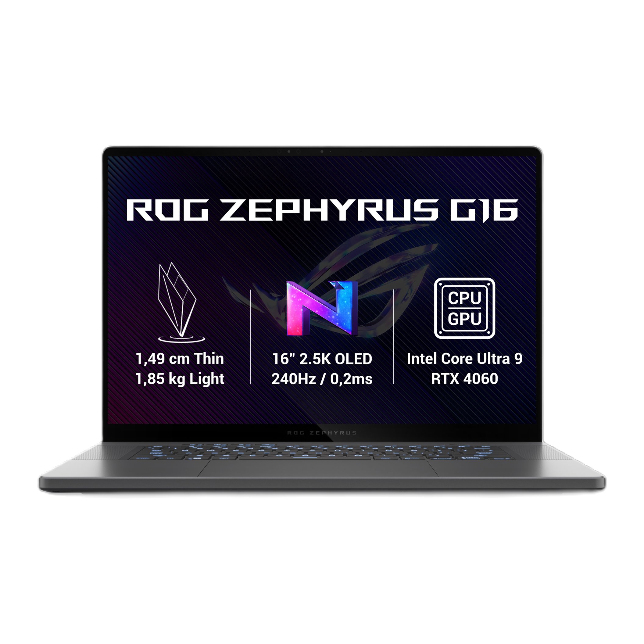 ASUS ROG Zephyrus G16/i9-14TH-H45/32GB/1TB SSD/16" QHD+16:10/RTX4060/Win11Home/Eclipse Gray