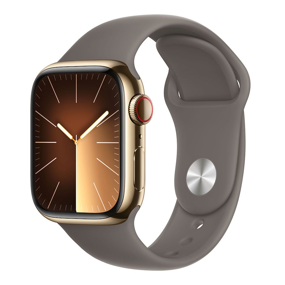 Apple Watch S9 Cell/ 45mm/ Gold/ Šport Band/ Clay/ -S/ M