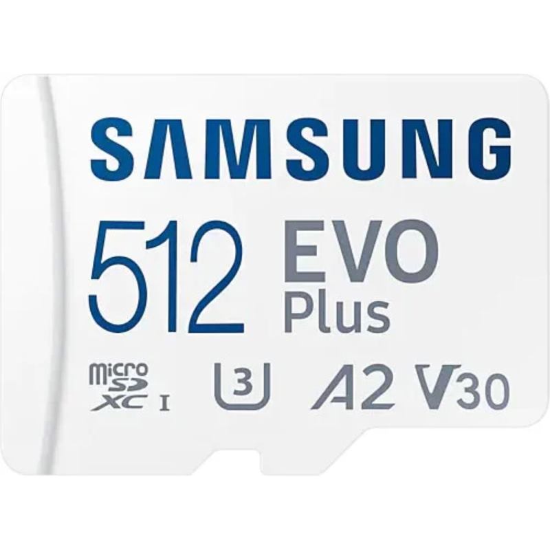 Samsung EVO Plus microSDXC 512GB, 130MB/s, UHS-I U1, Class 10, +adaptér