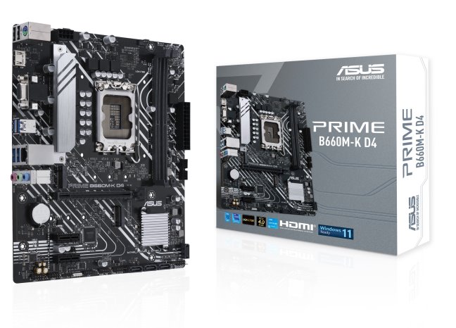 ASUS PRIME B660M-K D4, Intel B660, LGA1700, 2x DDR4, mATX