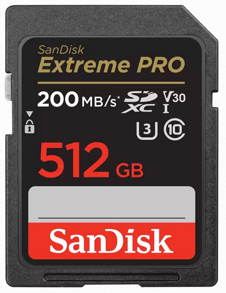SanDisk Extreme PRO 512GB SD card