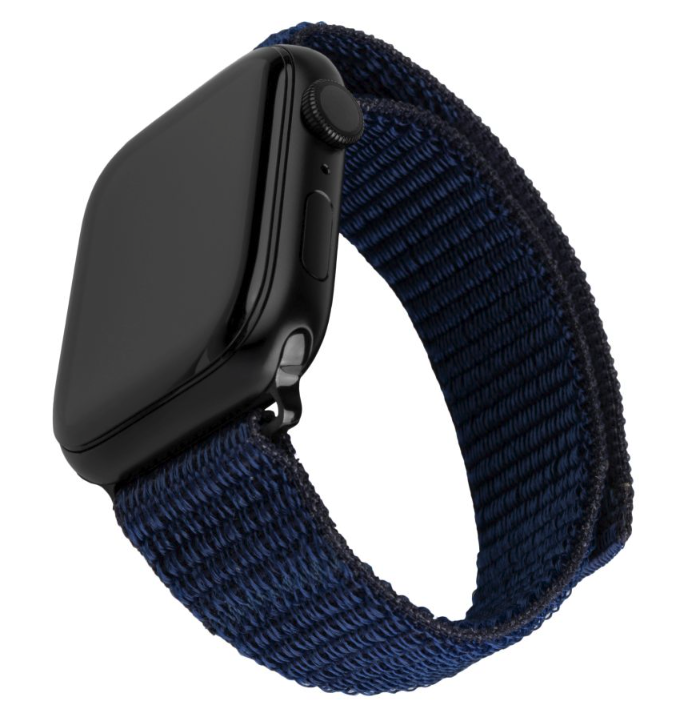 FIXED Nylon Sporty Strap pro Apple Watch Ultra 49 mm, tmavo modrý