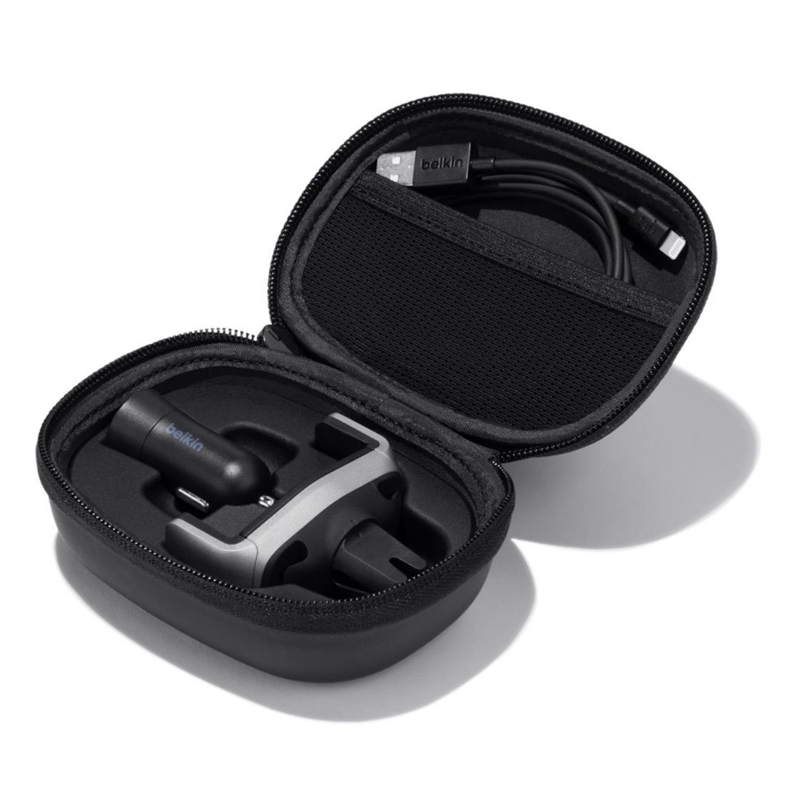 Belkin Travel Charge Kit ( nabíjacka + držiak do auta + lightning kábel 1,2m ) - Black  *Poškodený obal*