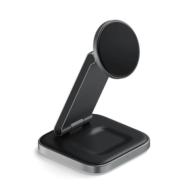 Satechi 3-in-1 Foldable Qi2 Wireless Charging Stand - Space Gray