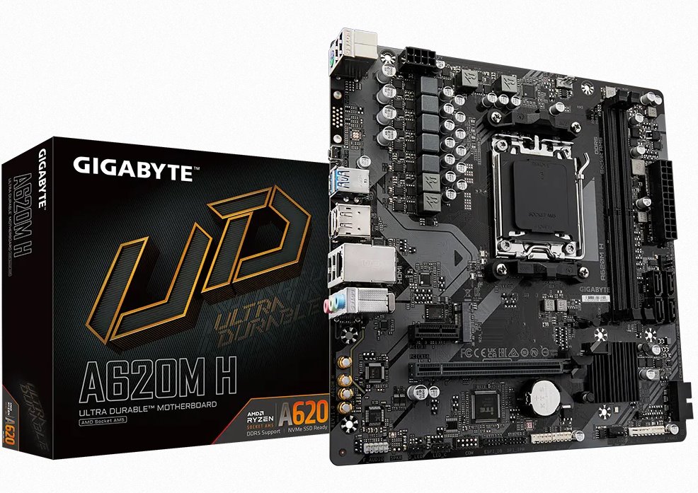 Gigabyte A620M H, AMD A620, AM5, 2xDDR5, mATX