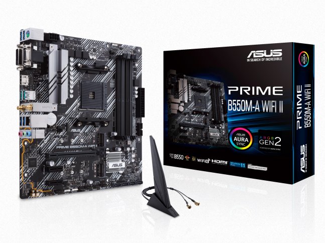 ASUS PRIME B550M-A WIFI II, AM4, 4xDDR4, mATX