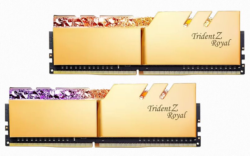 G.SKILL 32GB kit DDR4 3600 CL16 Trident Z Royal gold