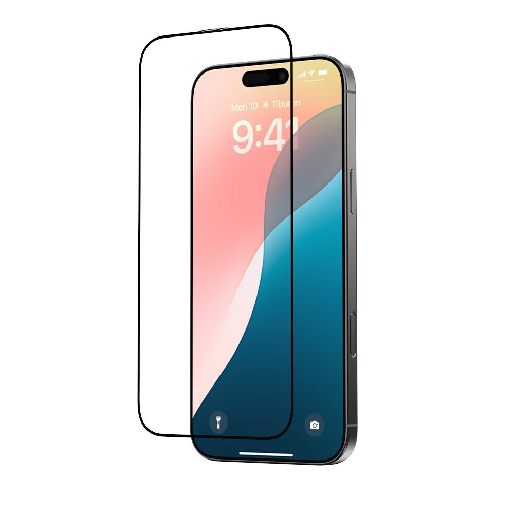 Devia ochranné sklo Star Series pre iPhone 16/15 - Black Frame