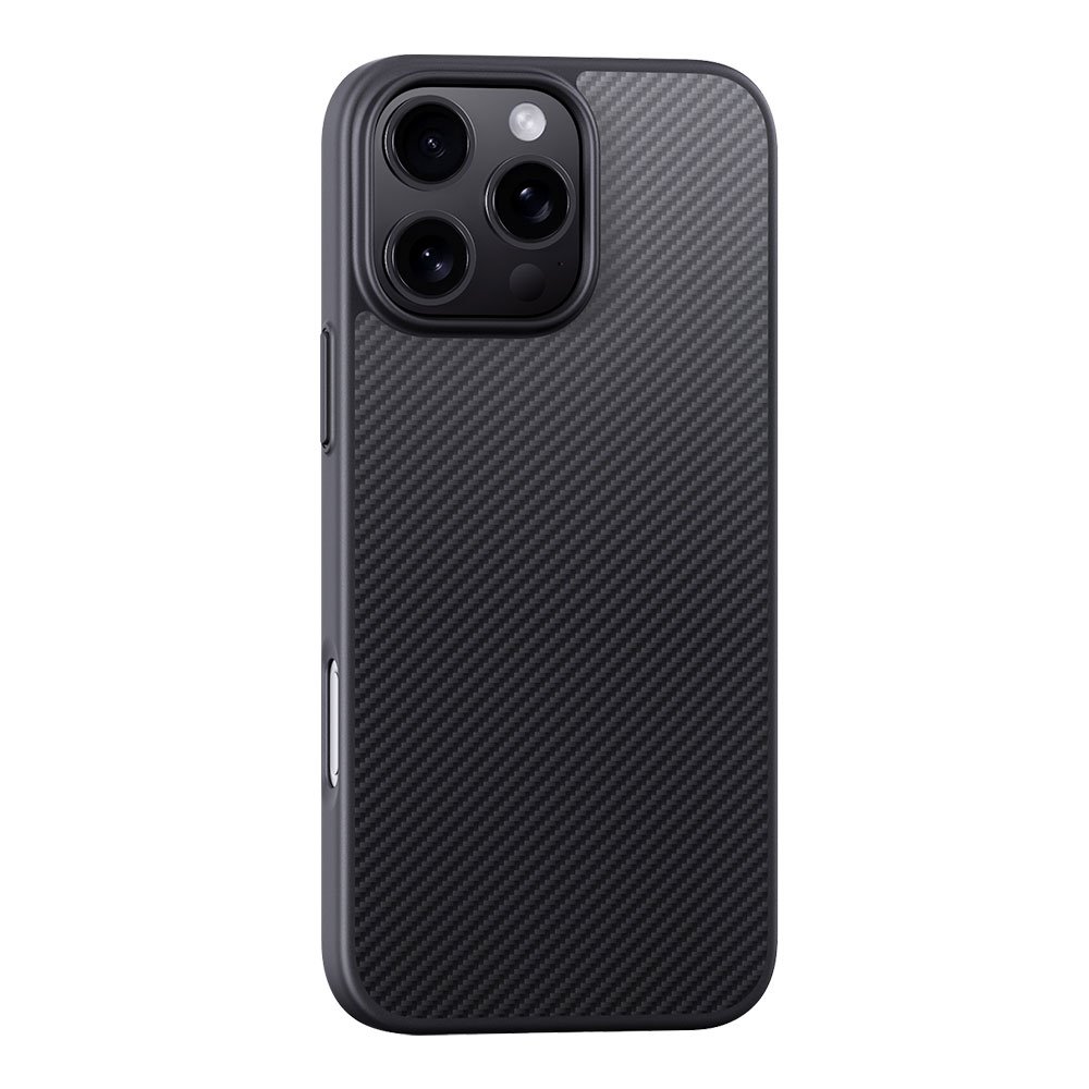 Devia kryt Kevlar Ultra-Thin Magnetic Shockproof Case pre iPhone 16 Plus - Black
