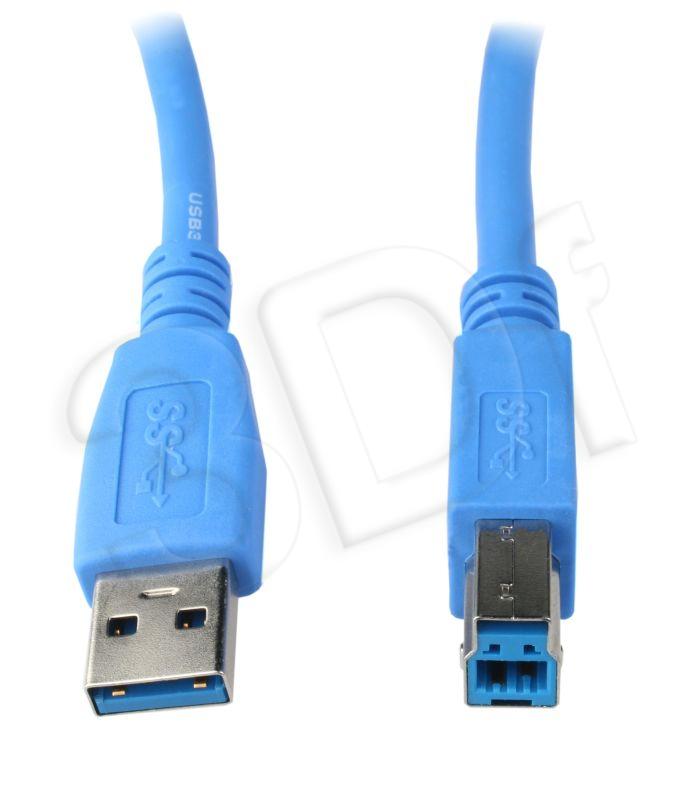 Kábel CABLEXPERT USB A-B 1,8m 3.0, modrý
