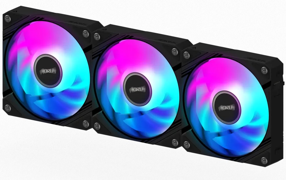 Gigabyte AORUS EZ CHAIN FAN 120, ARGB, black, 3-Pack