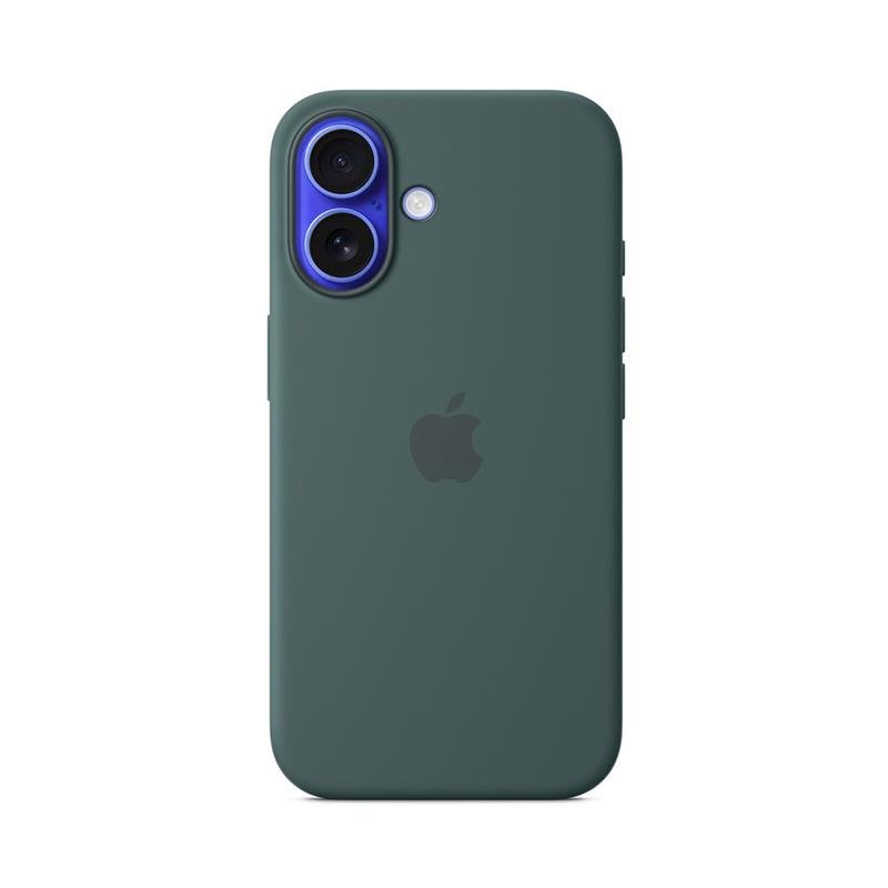 iPhone 16 Silicone Case with MS - Lake Green