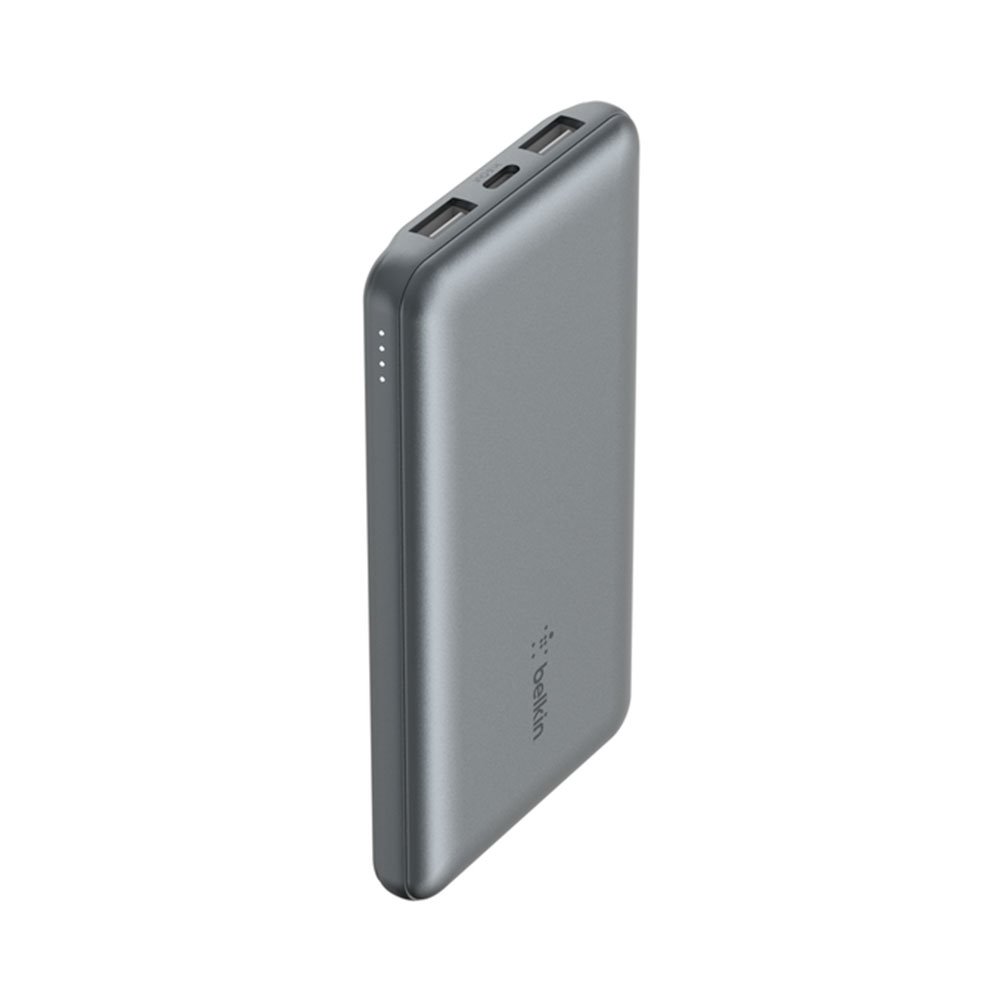 Belkin Boost Charge 3-Port Powerbank 10K + USB-A to USB-C kábel - Space Gray