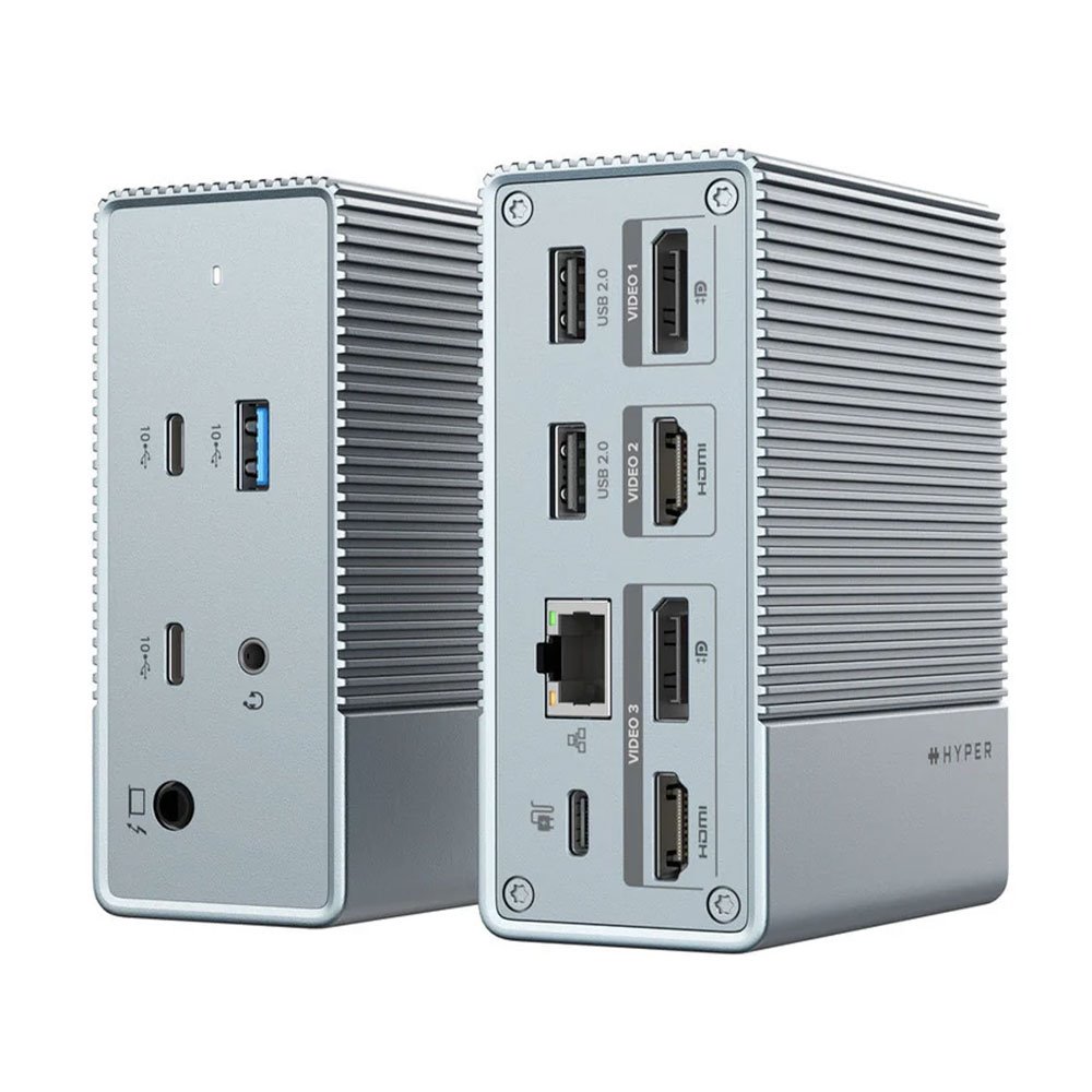 Hyper HyperDrive 12-in-1 USB-C Docking Station Gen 2 - Silver