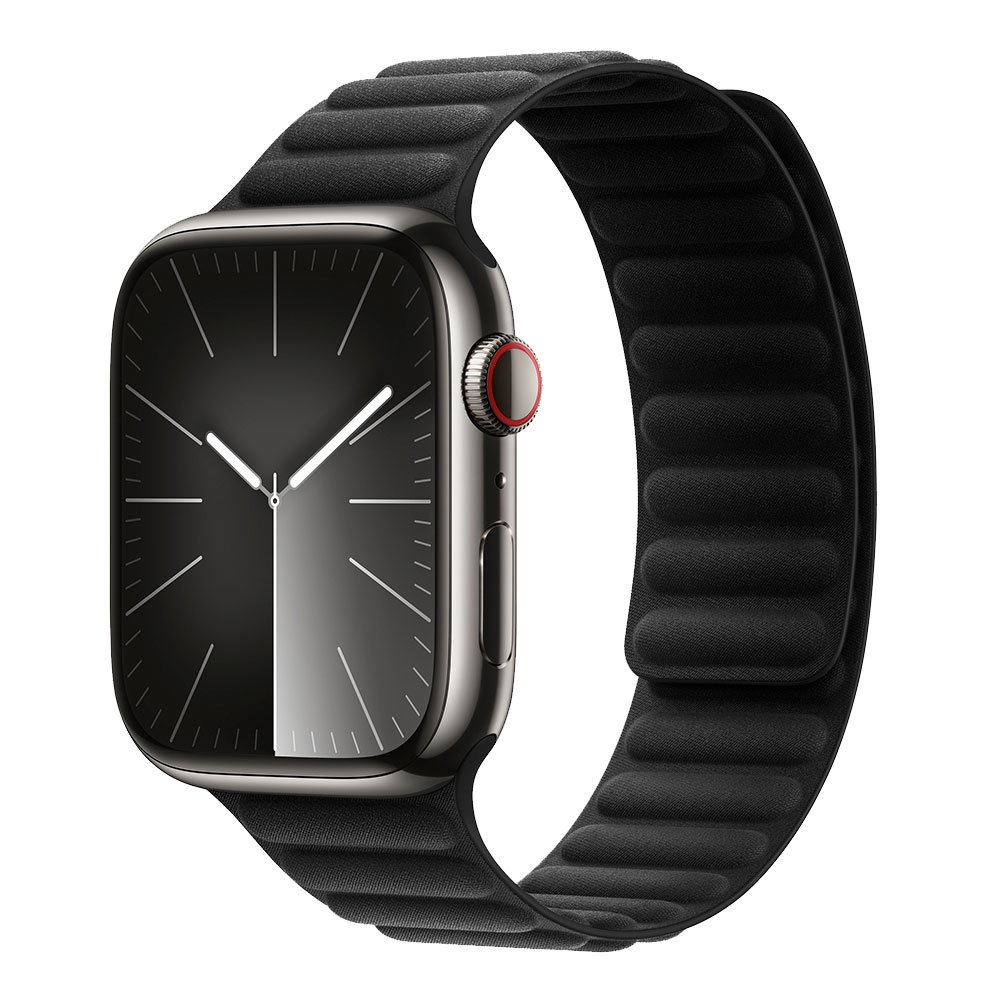 Devia remienok Deluxe Magnetic Fiber Watch Band 44/45/46mm - Black