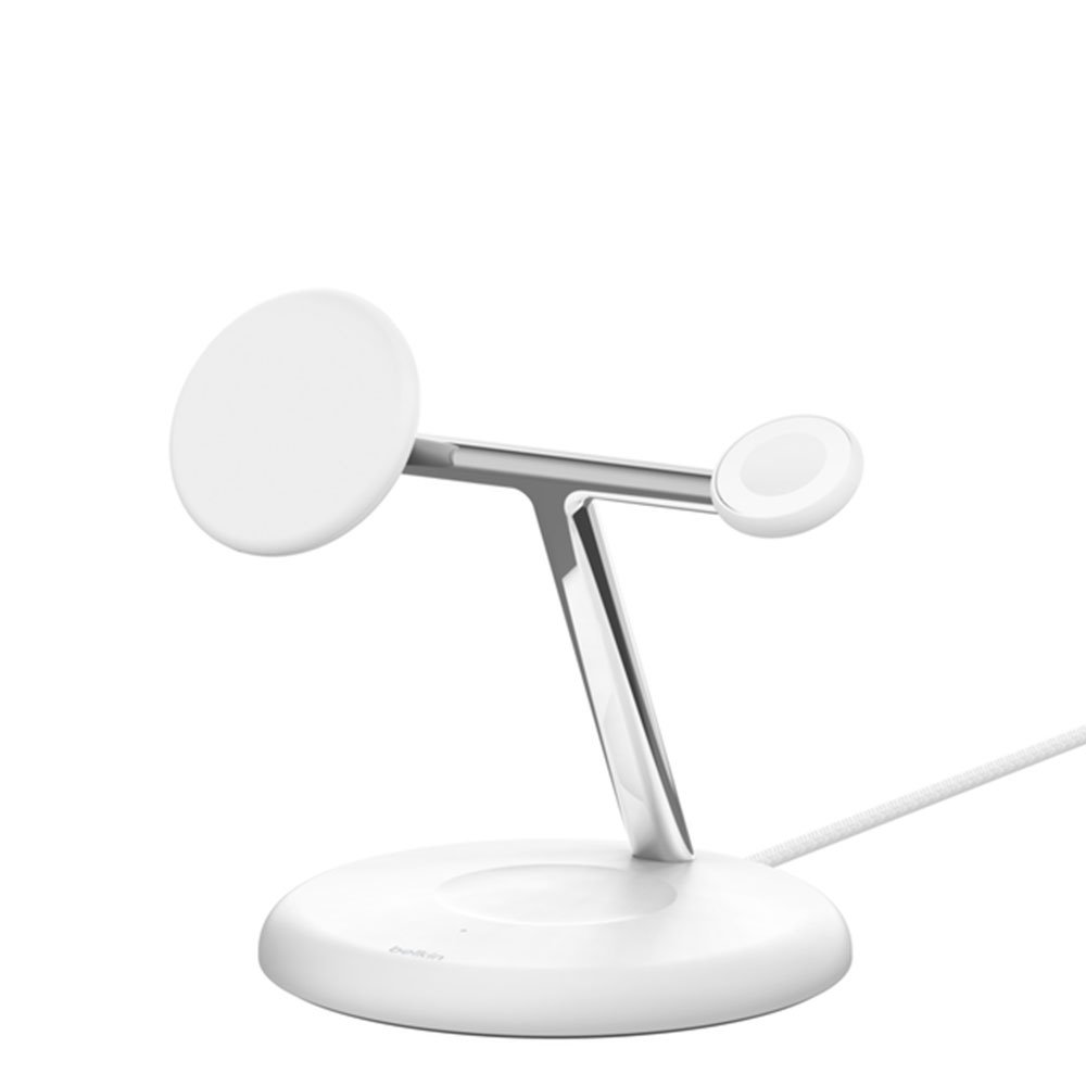 Belkin BOOST CHARGE PRO Qi2, 15W 3v1 magnetický stojan, biely