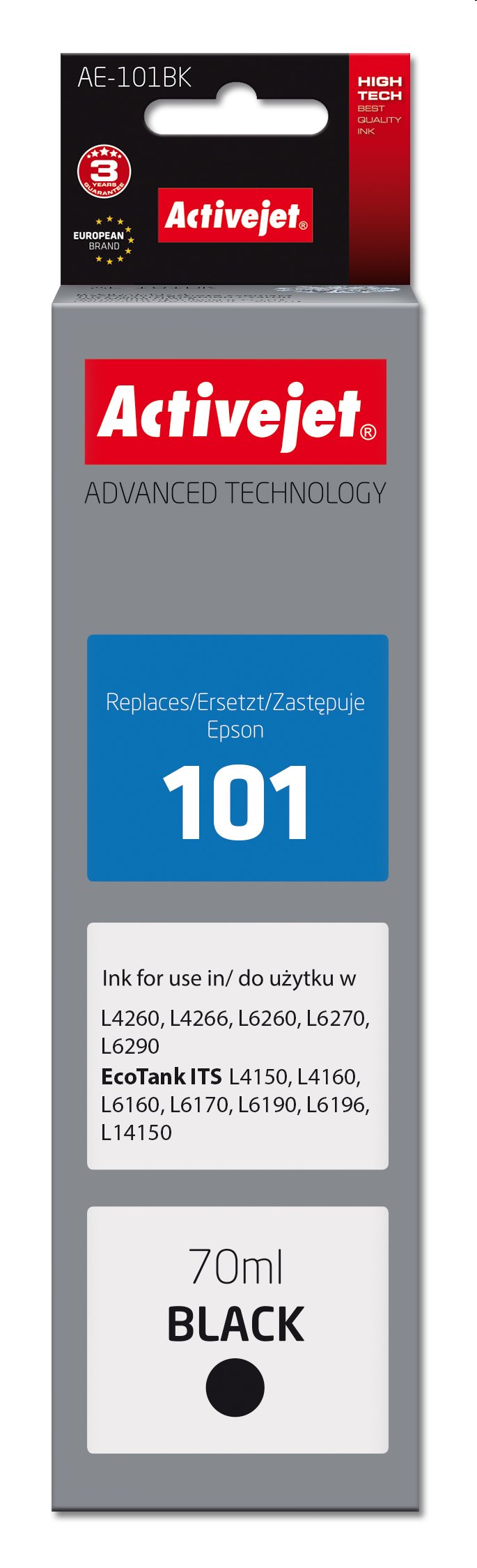 ActiveJet atrament AE-101BK náhrada za Epson 101, čierna, 70 ml