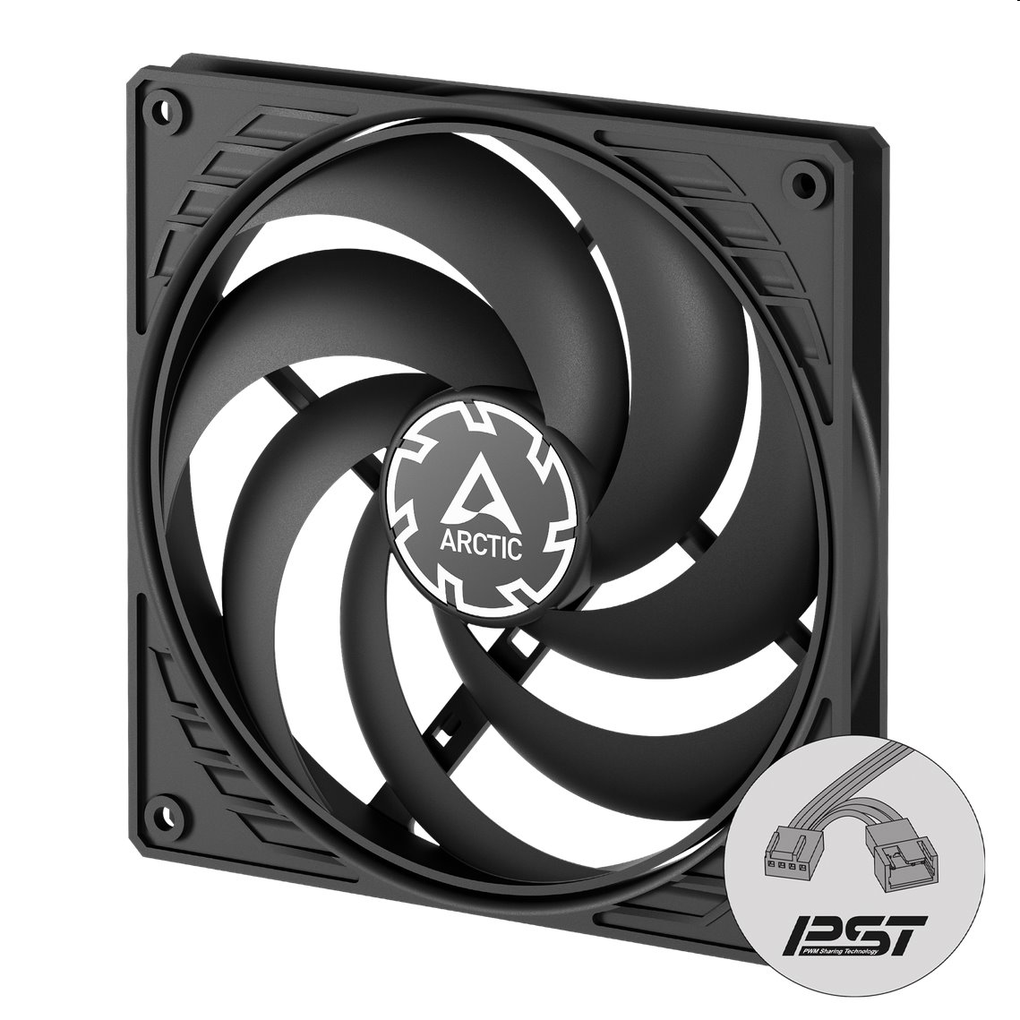 ARCTIC P14 Slim PWM pst – 140mm Pressure optimized case fan | Slim Profile | PWM controlled speed wi