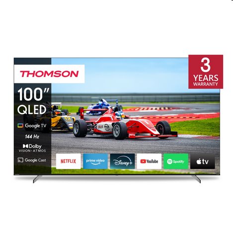 Thomson 100QG7C14 - Google TV 100" QLED Pro, 4K, 144 Hz, 4x HDMI, 3x USB
