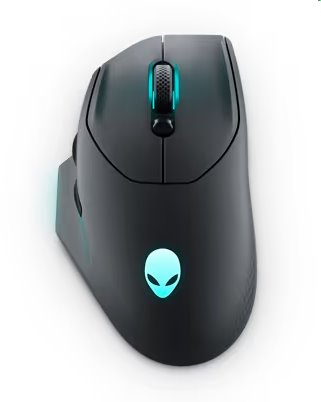 Dell Alienware 620M Herná Optická Pre pravákov 26 000 DPI Drôtová+bezdrôtová Čierna