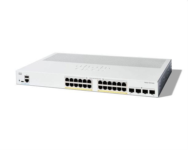 Cisco Catalyst switch C1200-24P-4G (24xGbE,4xSFP,24xPoE+,195W,fanless) - REFRESH