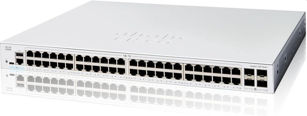 Cisco Catalyst switch C1300-48T-4X (48xGbE,4xSFP+,fanless) - REFRESH