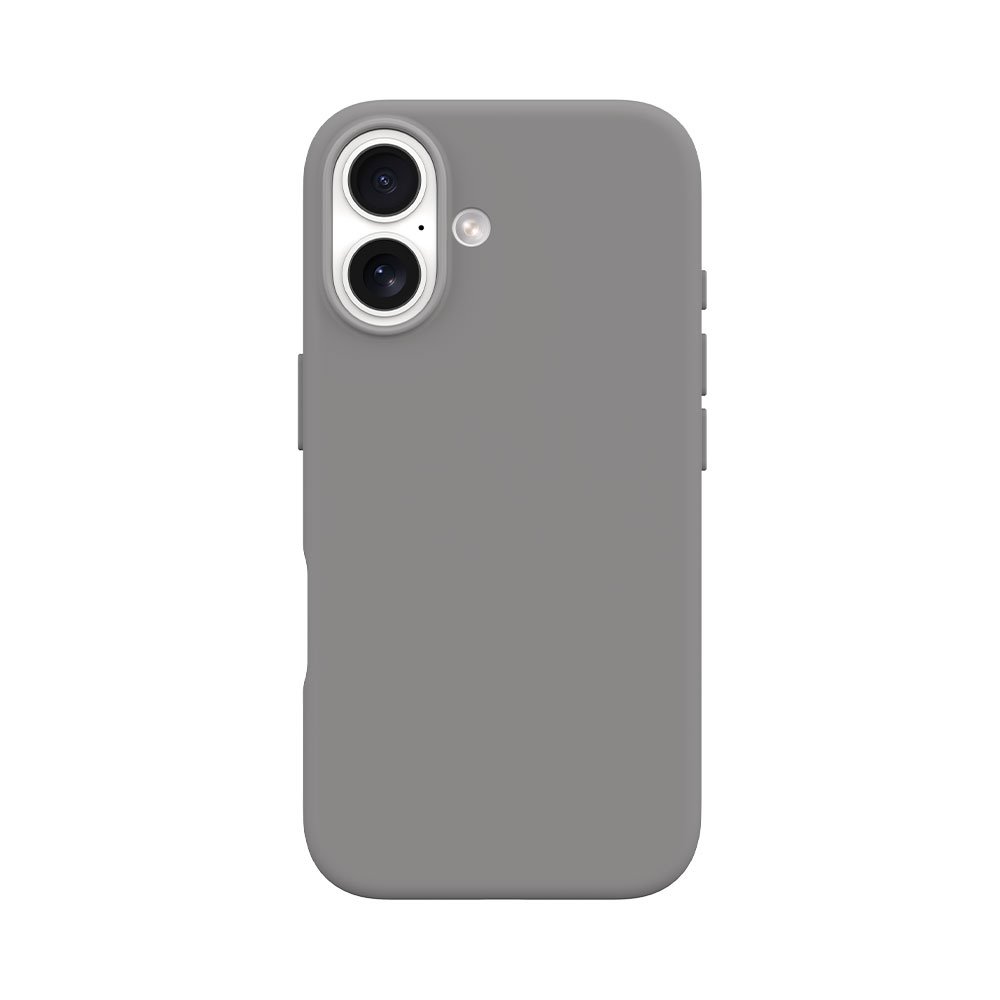 Devia kryt Nature Series Silicone Magnetic Case pre iPhone 16 - Gray White