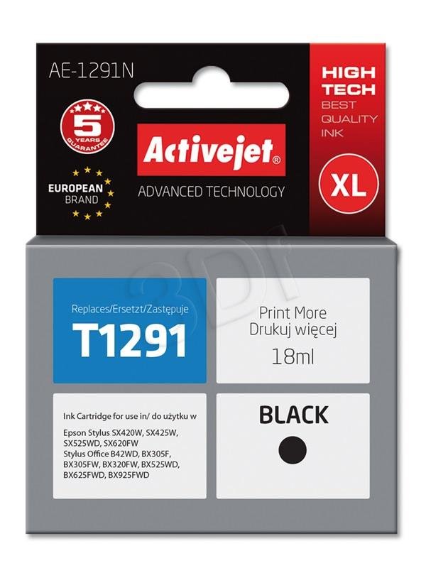 Atrament ActiveJet pre Epson T1291 Black 18 ml