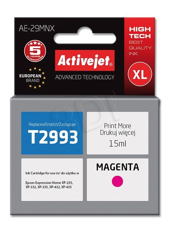Atrament ActiveJet pre Epson T2993 AE-29MNX Magenta 15 ml 