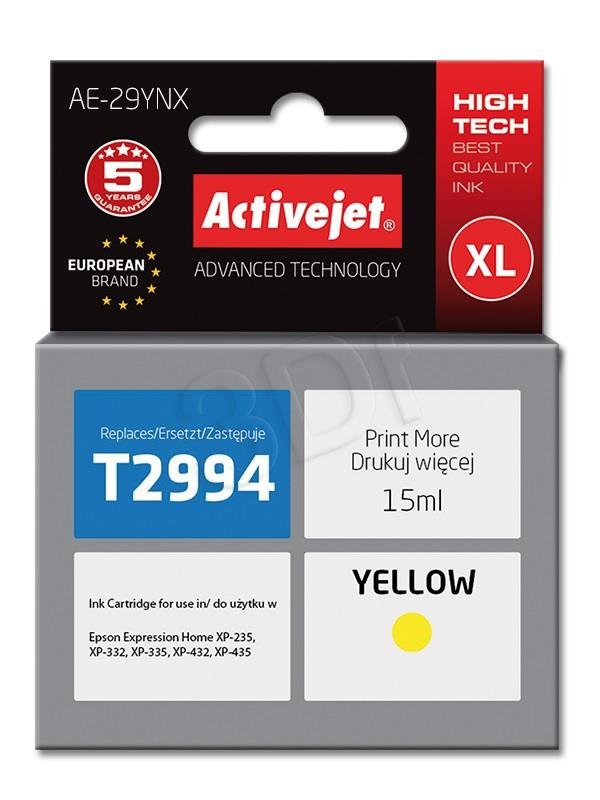 Atrament ActiveJet pre Epson T2994 AE-29YNX Yellow 15 ml 