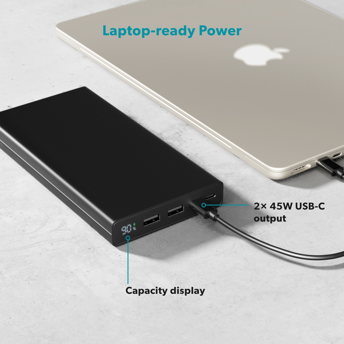 Epico UltraPack 45W 30000mAh hliníková powerbanka EP29 - čierna