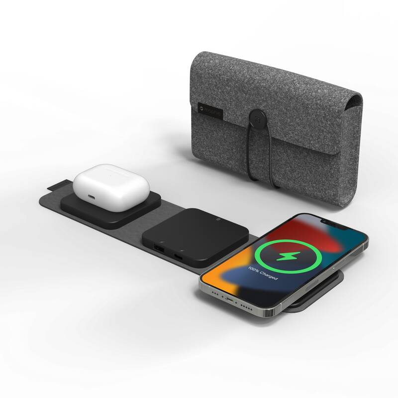 Mophie Snap+ cestovná bezdrôtová nabíjacia stanica - Black *Rozbalený*