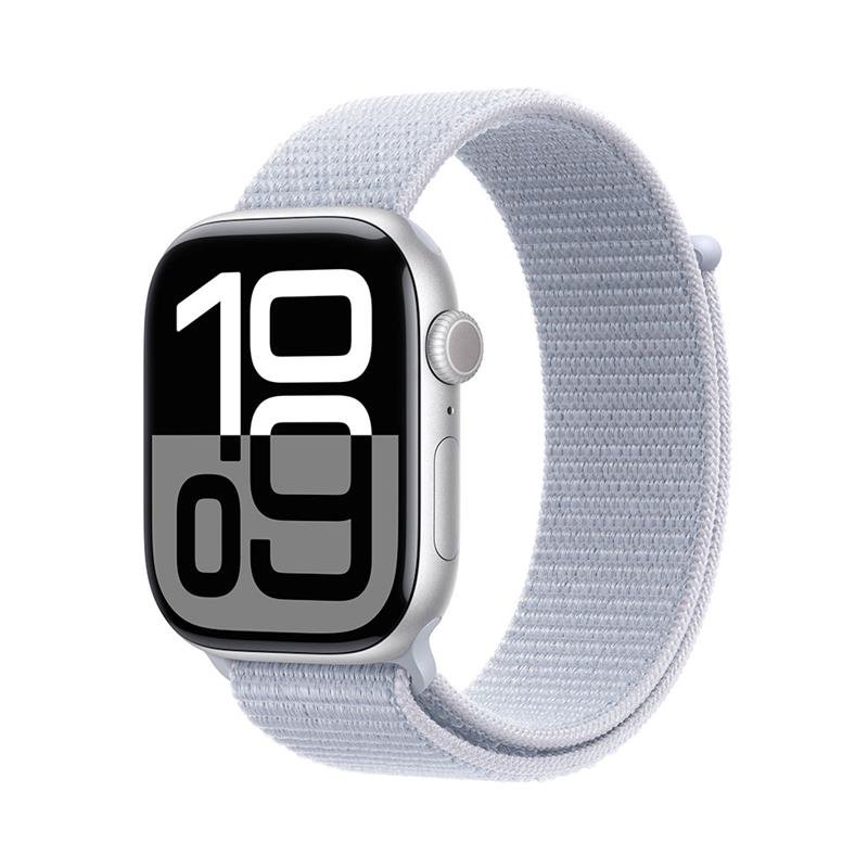 Apple Watch Series 10 GPS 42mm Silver Aluminium Case with Blue Cloud Sport Loop *Rozbalený*