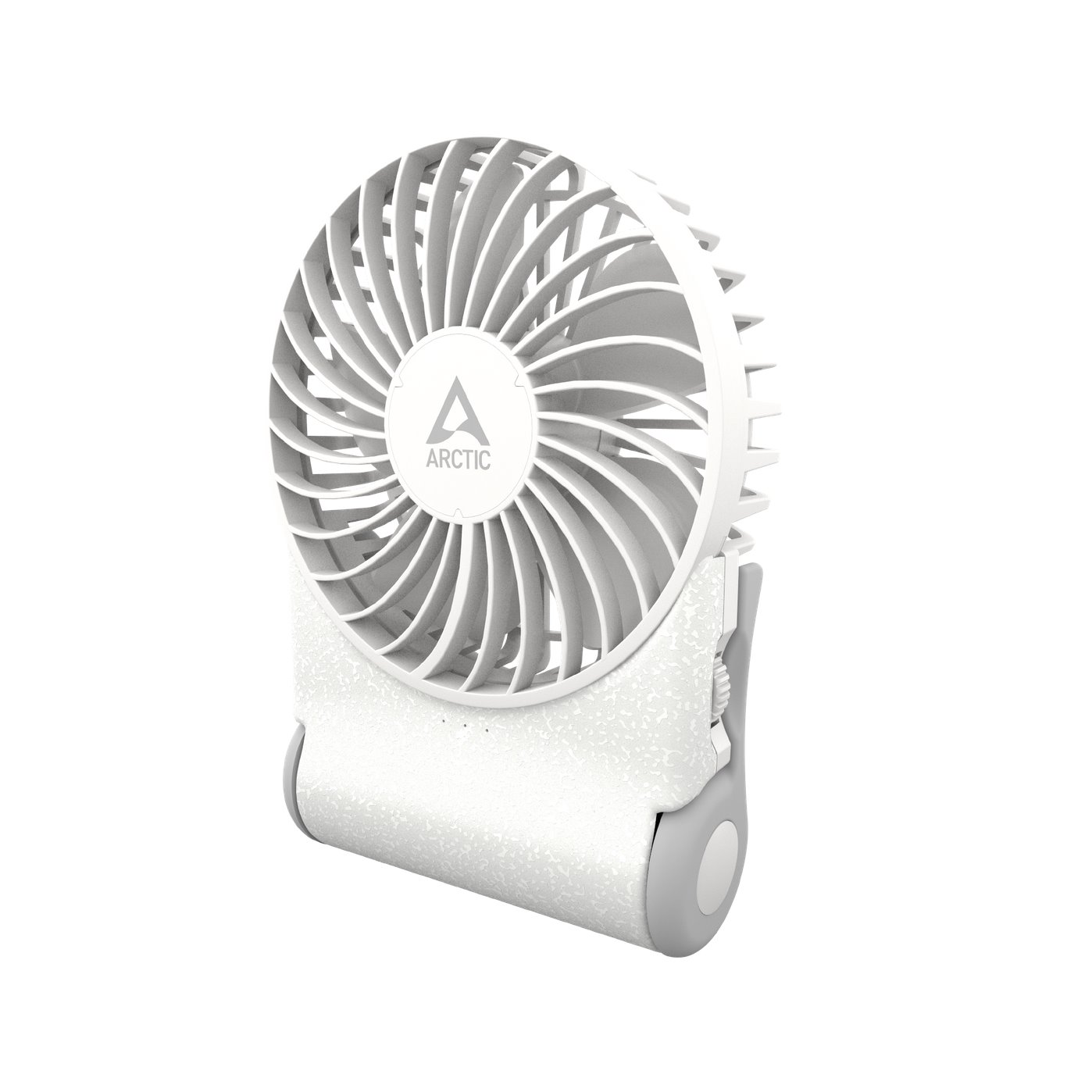 ARCTIC Summair 2Go (White) - Rechargeable Pocket Fan with Stand (74 hodín battery life and variab