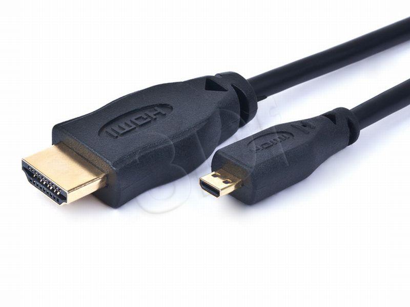 Kábel CABLEXPERT HDMI-HDMI micro 1,8m, 1.3, M/M tienený, pozlátené kontakty, čierny